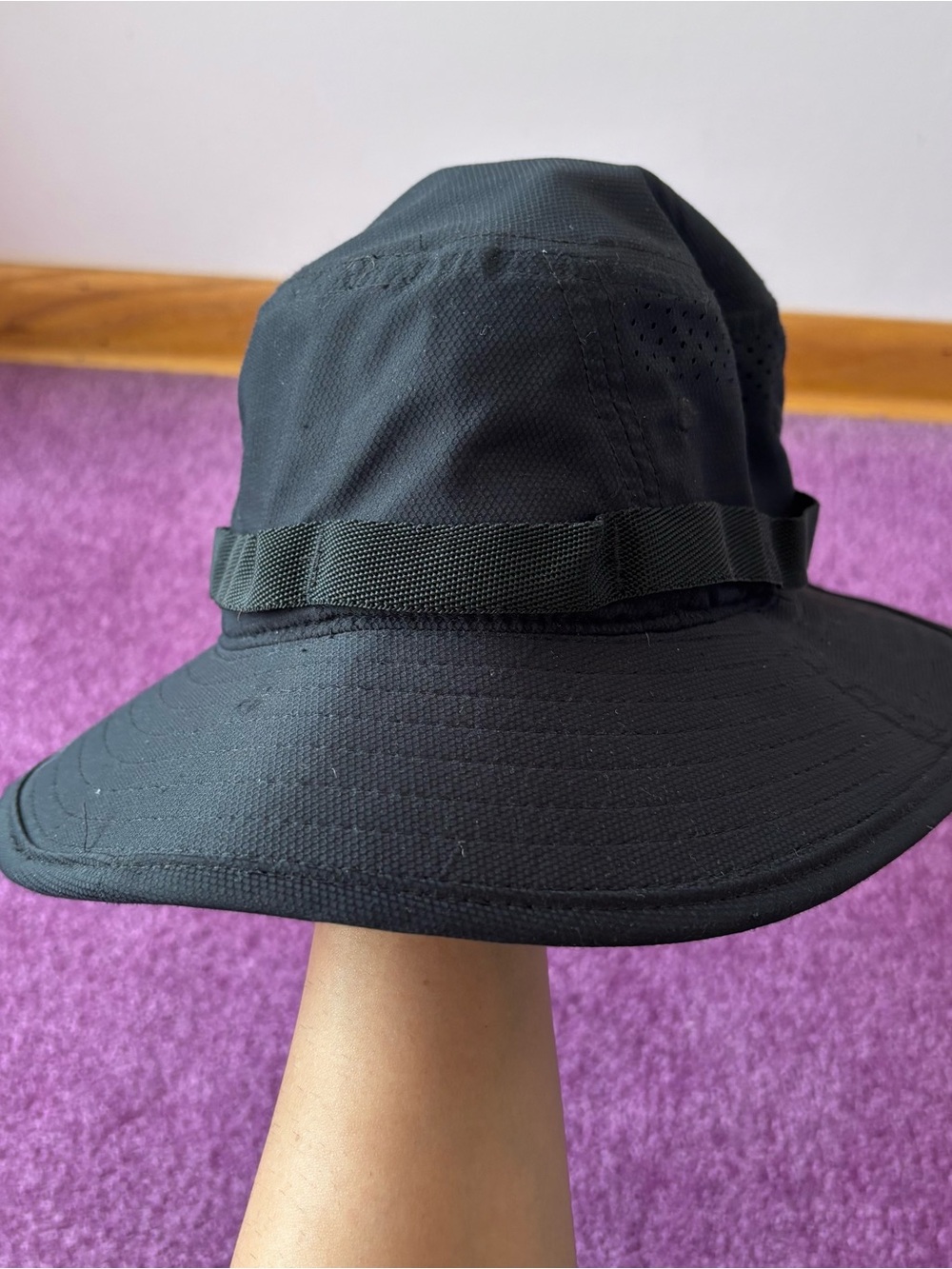 adidas Black Performance Bucket Hat with Chin Strap - Picture 3 of 5